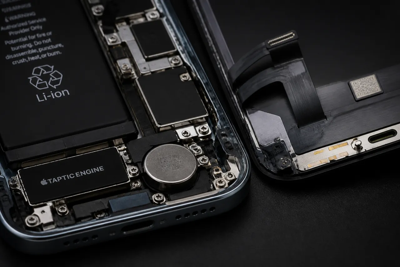 componente haptic motor vibrație telefon