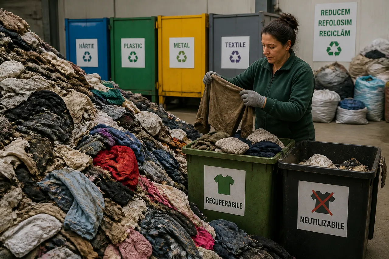deșeuri textile provenite din haine returnate
