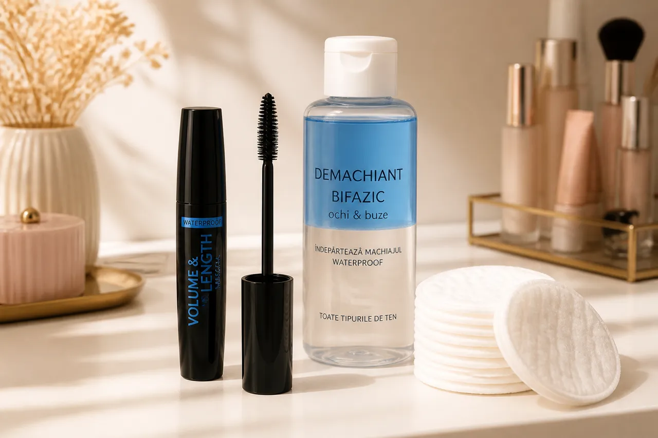 rimel waterproof și demachiere delicată a genelor