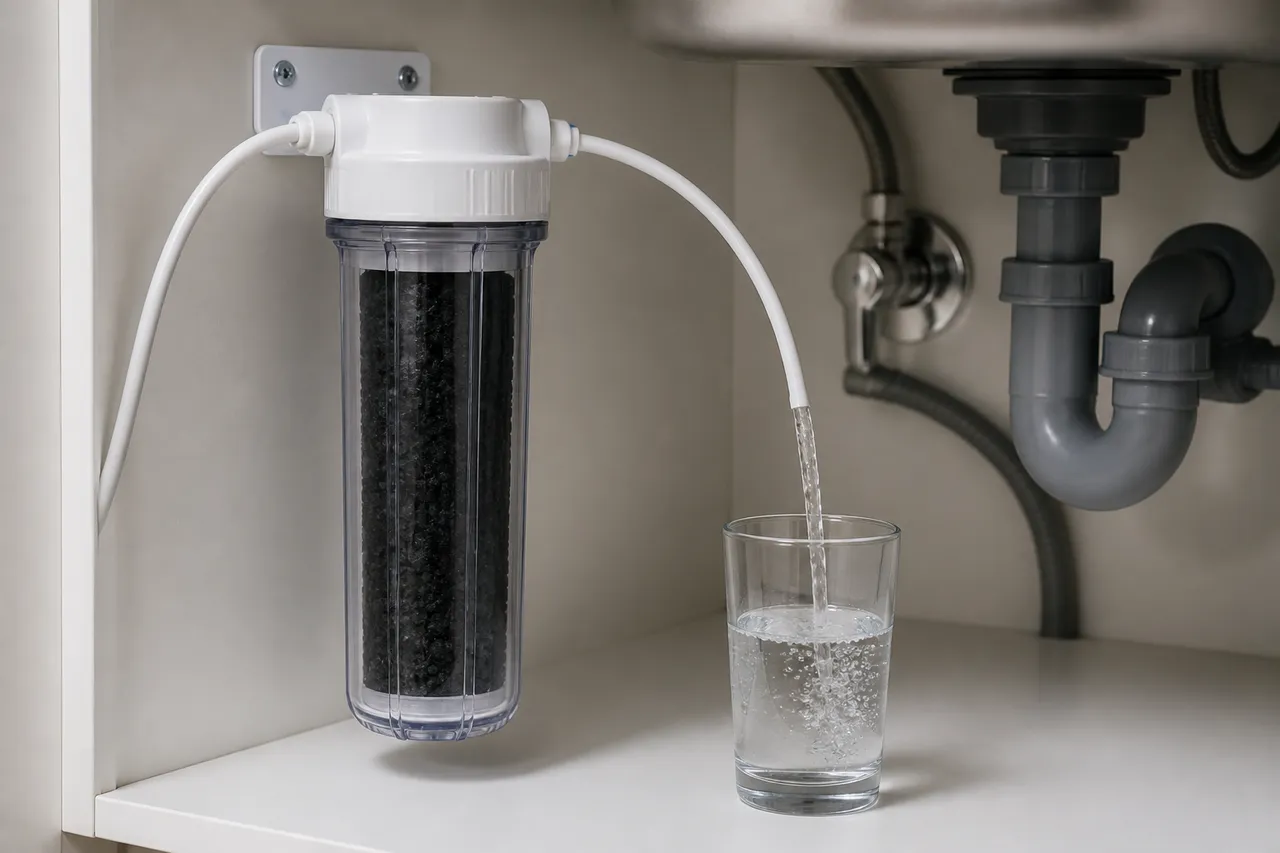 filtru cu carbon activ pentru apa de la robinet