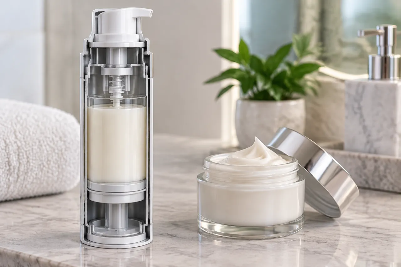 cum funcționează ambalajul airless pentru creme și seruri
